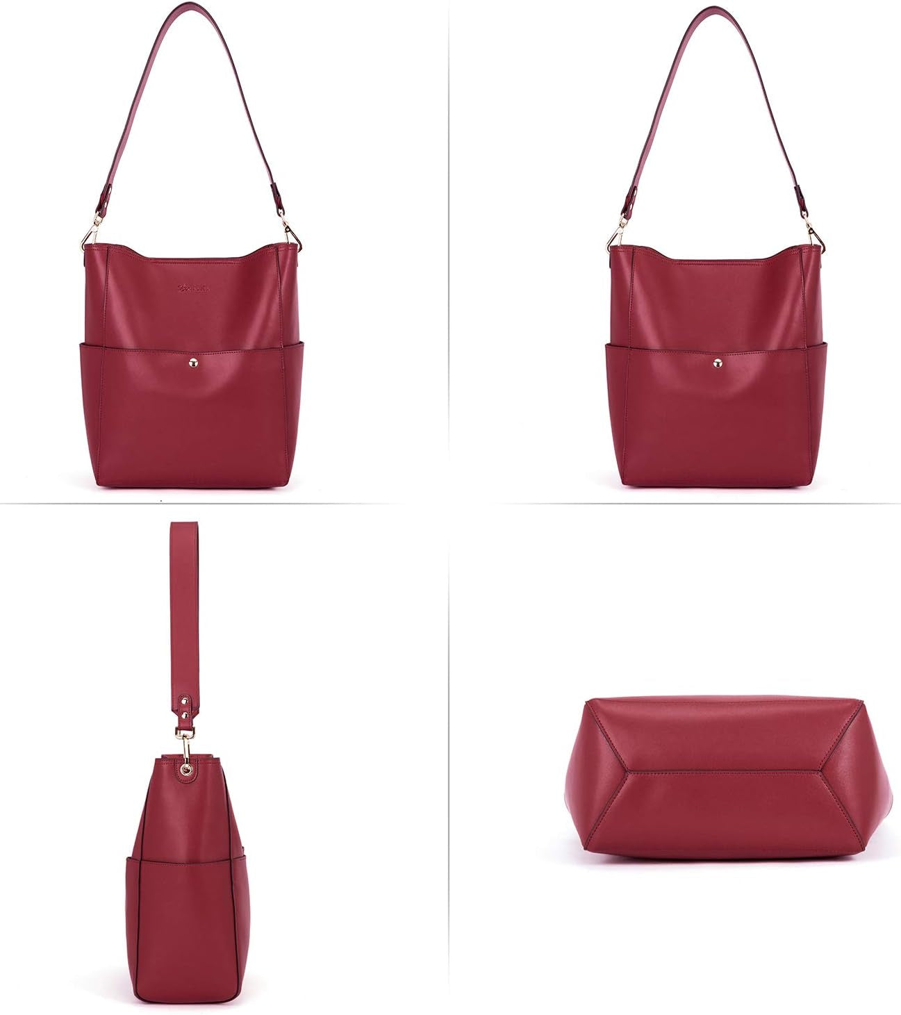 Valentines Day Women'S Leather Designer Handbags Tote Purses Shoulder Bucket Bags